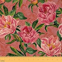 Vista 10 de The Yard - Tela de flores de acuarela de The Yard, tela de tapicería de plantas florales de jardín vintage para sillas sofá, tela impermeable