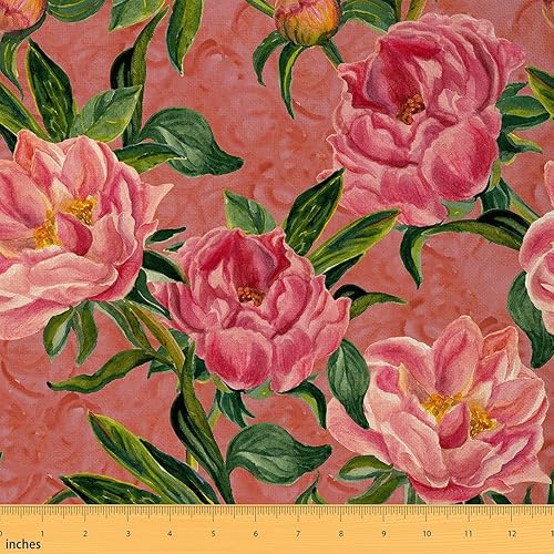 Miniatura 10 de The Yard - Tela de flores de acuarela de The Yard, tela de tapicería de plantas florales de jardín vintage para sillas sofá, tela impermeable