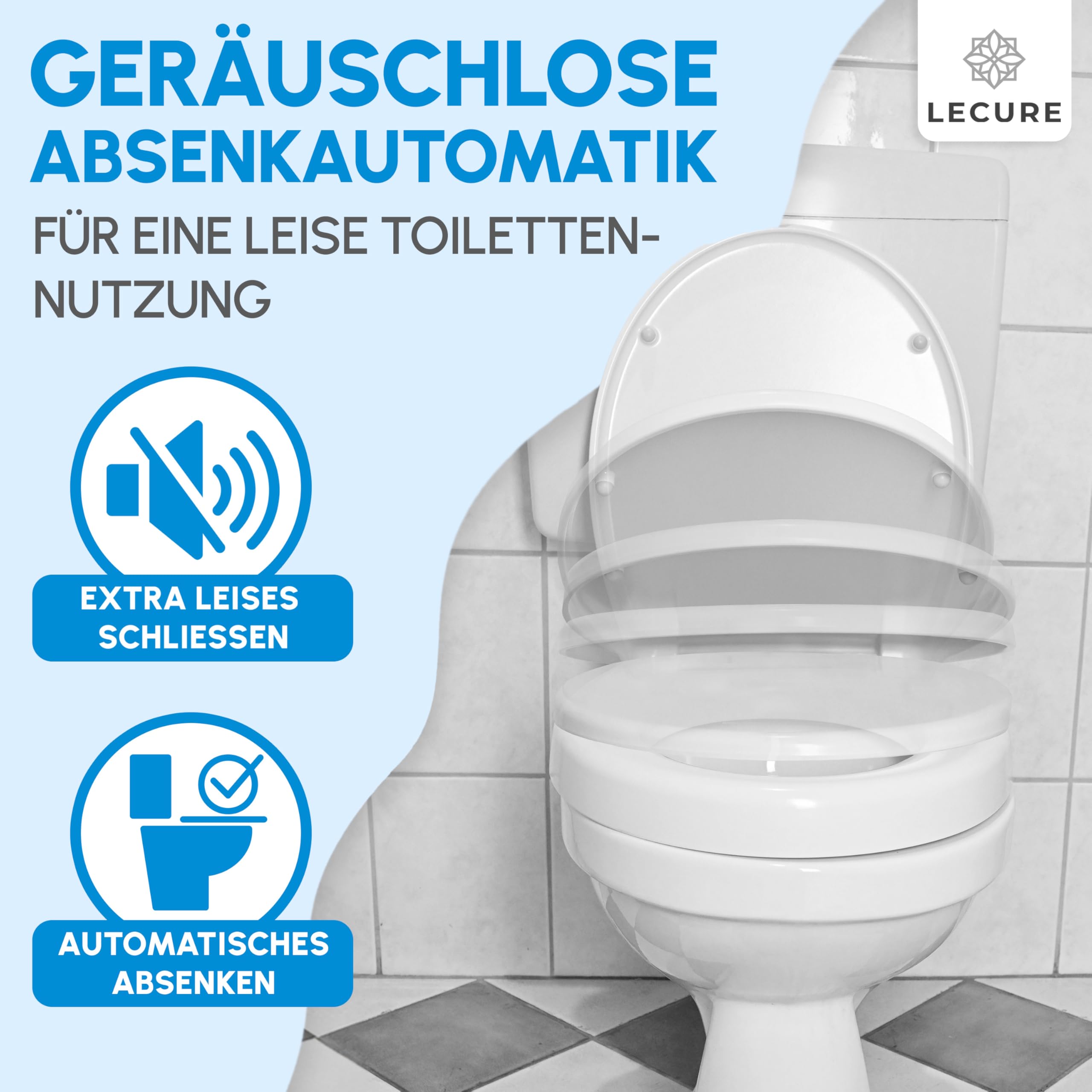 Toilettensitzerhöhung [5cm] - komfortable WC Sitzerhöhung für Senioren und Erwachsene mit Mobilitäts-Einschränkungen [bis 200kg] - passend für alle gängigen ovalen Toiletten