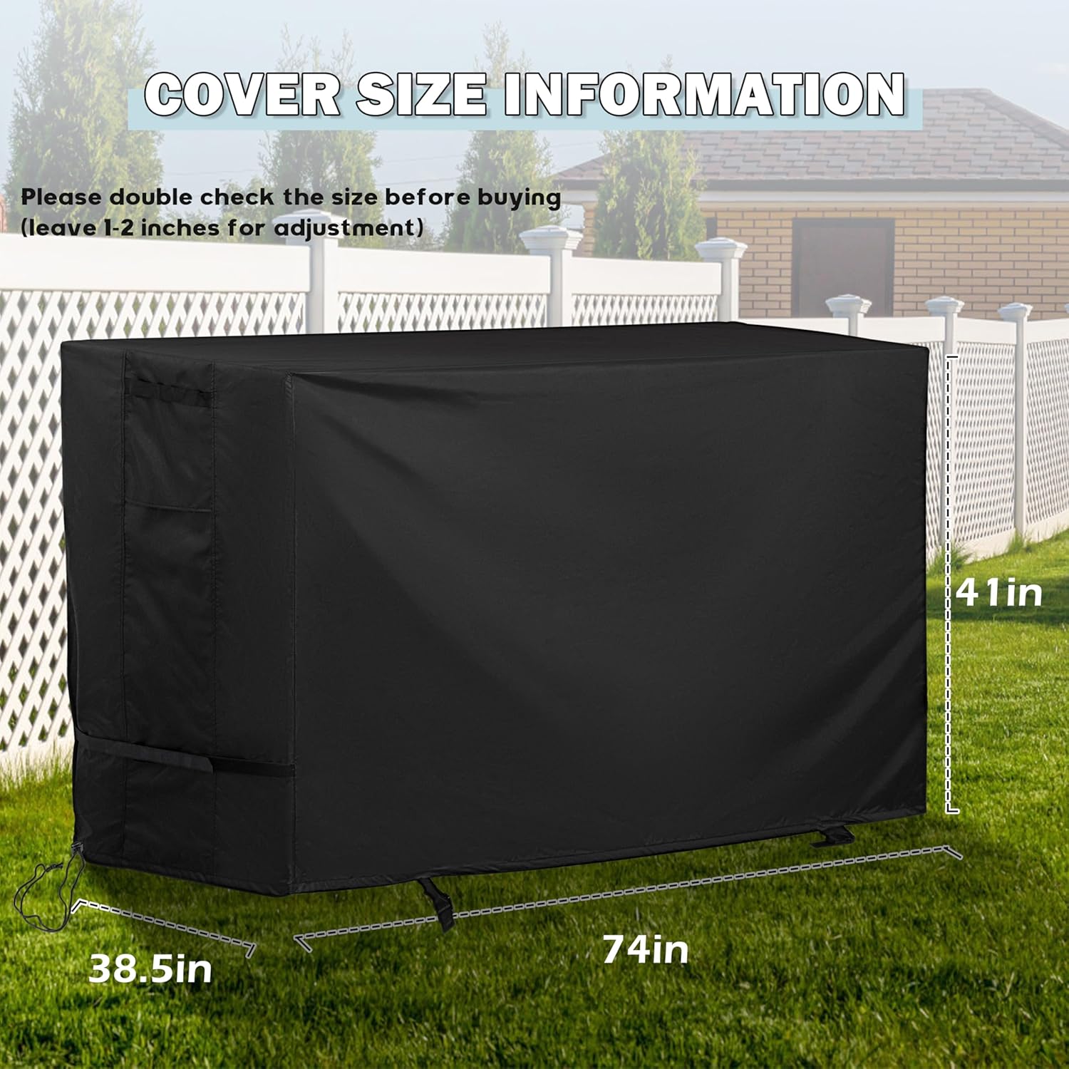 Bar Height Patio Set Cover for 7 Pieces Patio Bar Dining Table and Chairs Set, Patio Bar Set Cover for 6 Person-Outdoor Bar Height Table and Chairs