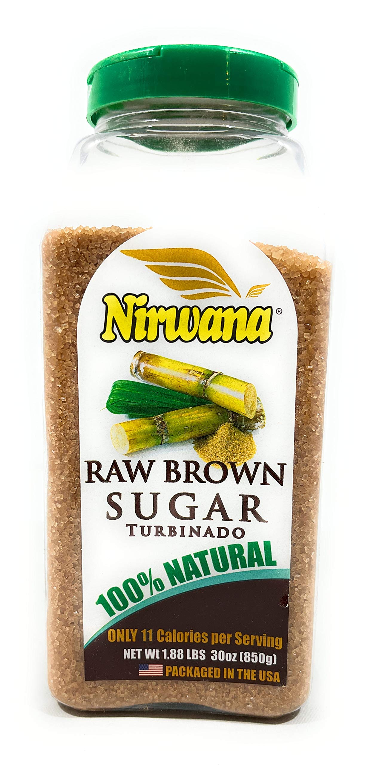 Raw Brown Sugar, Natural Granulated Sugar for Baking, Cooking, Coffee and Hot & Cold Drinks - 1.88 LBS