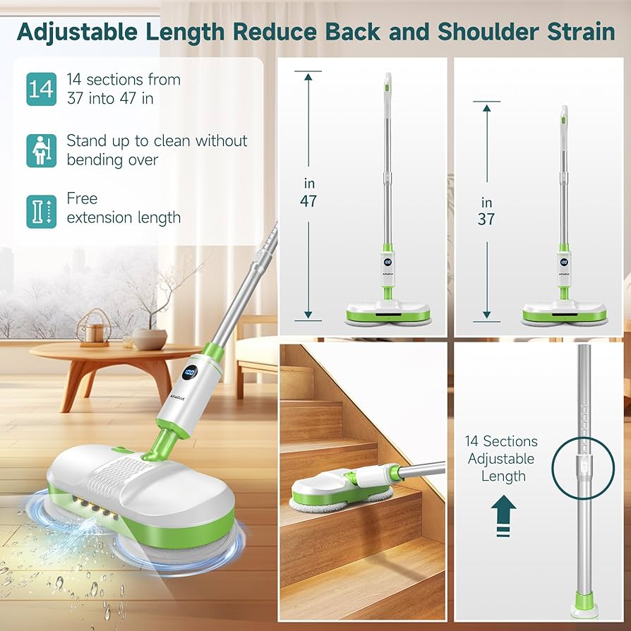 Amazon.com: AlfaBot Cordless Electric Mop for Floor Cleaning