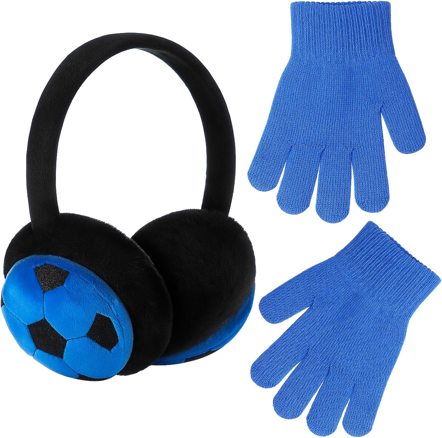 Kids Earmuffs and Gloves Set Winter Toddler Ear Warmer Gloves for Boys and Girls Cold Weather Christmas Gifts