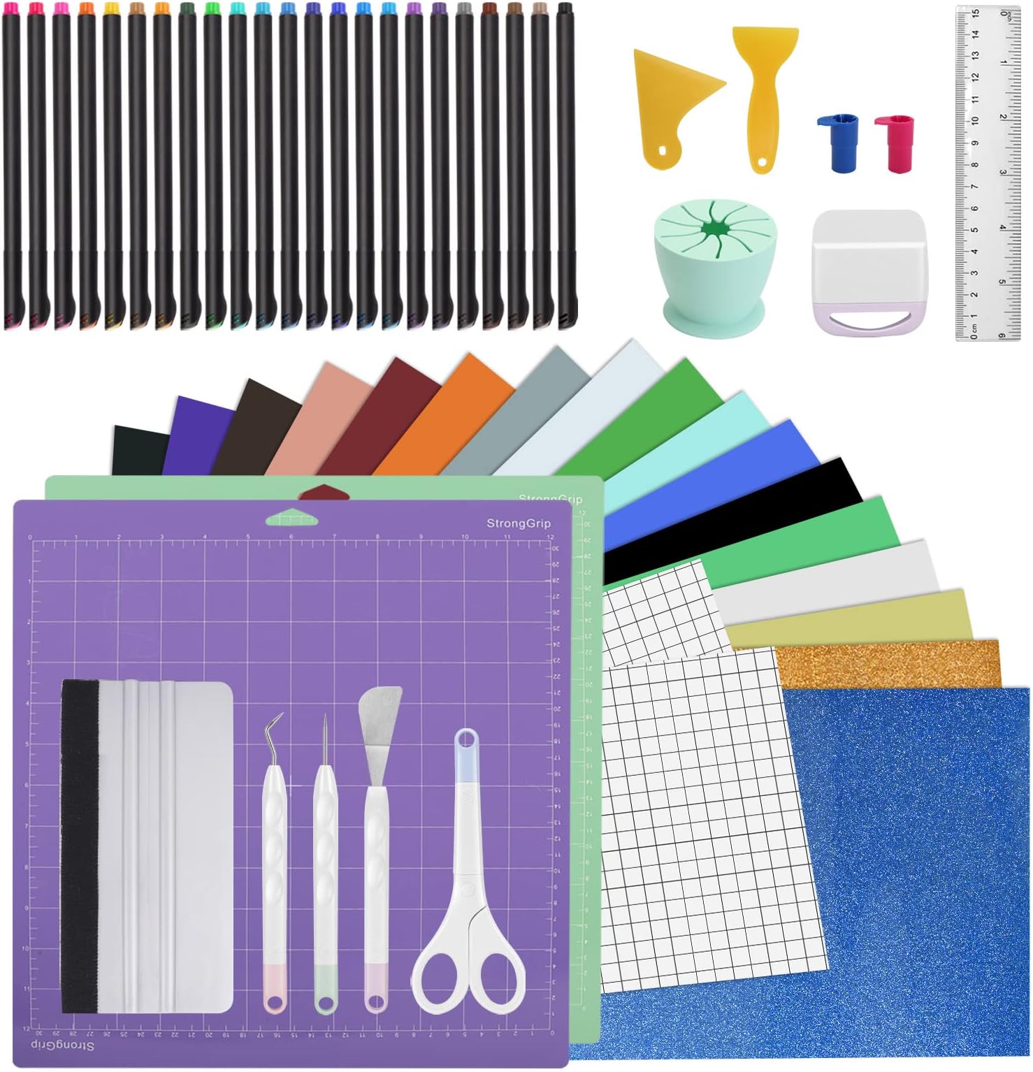 43-Piece Cricut Joy Accessories Bundle | Complete Craft Tool Kit With Mats, Pens & Weeding Tools