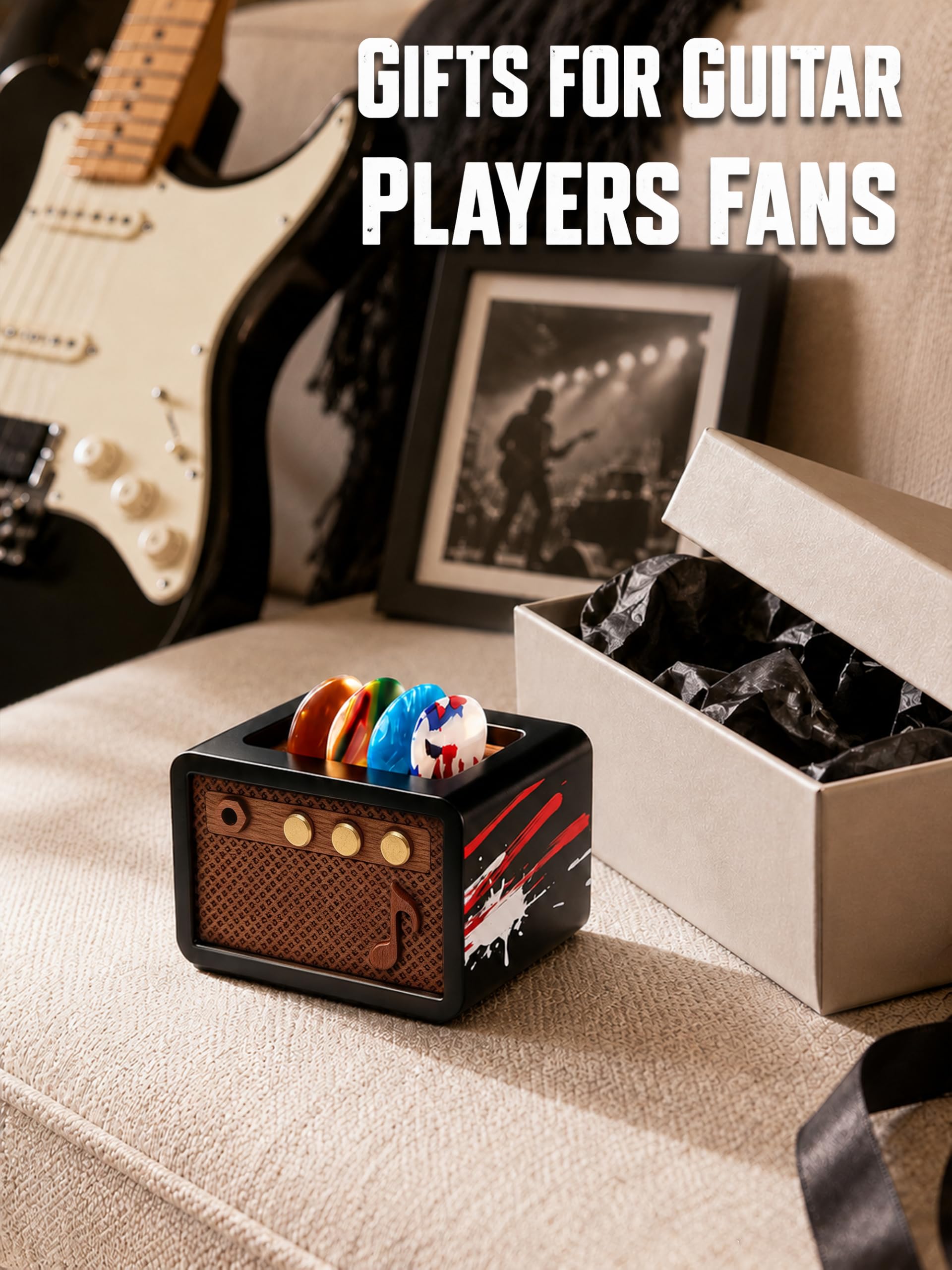 CoolGift Mart Soporte para púas de guitarra de graffiti, regalos de