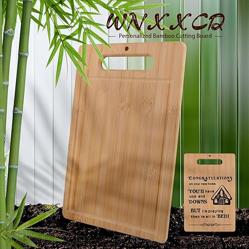 Miniatura 2 de Tabla de cortar de bambú regalo perfecto para inauguración de la casa, decoración elegante, esencial de cocina versátil, ideal para celebración del