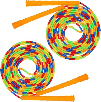 Supertrip Double Dutch Jump Rope Soft Beaded Jump Rope Long Jump Rope 16 FT, Jump Ropes For Women Adult Kids Adjustable Skipping Rope Long Enough for 4-5 Jumpers