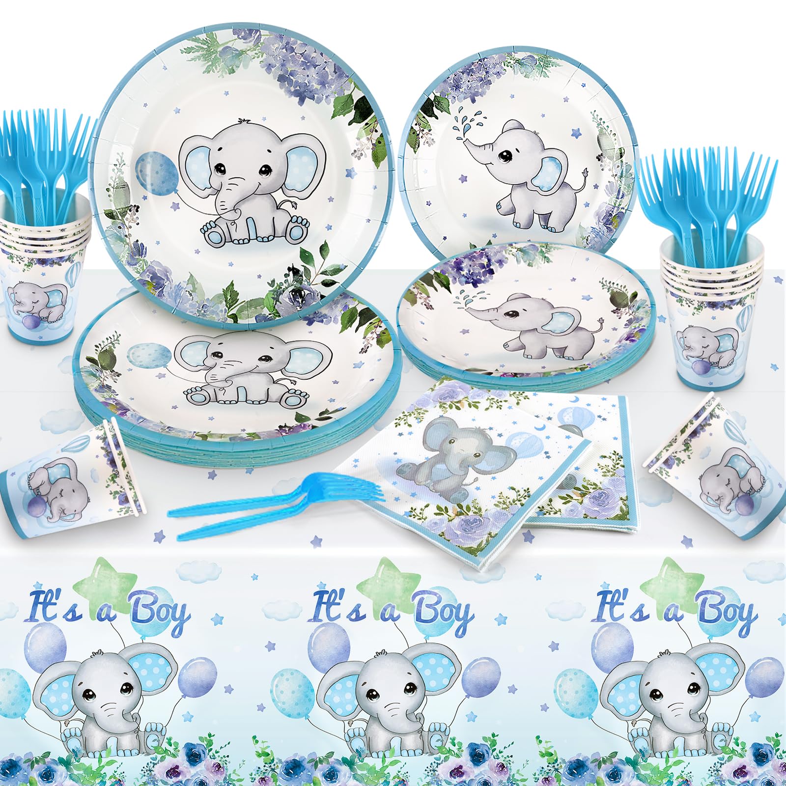 121pcs Elephant Baby Shower Decorations Baby Shower Decorations