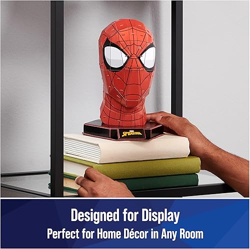 Miniatura 6 de 4D Build, Marvel Spider-Man - Kit de modelo de rompecabezas 3D con soporte, 82 piezas, decoración de escritorio de Spider-Man, juguetes de