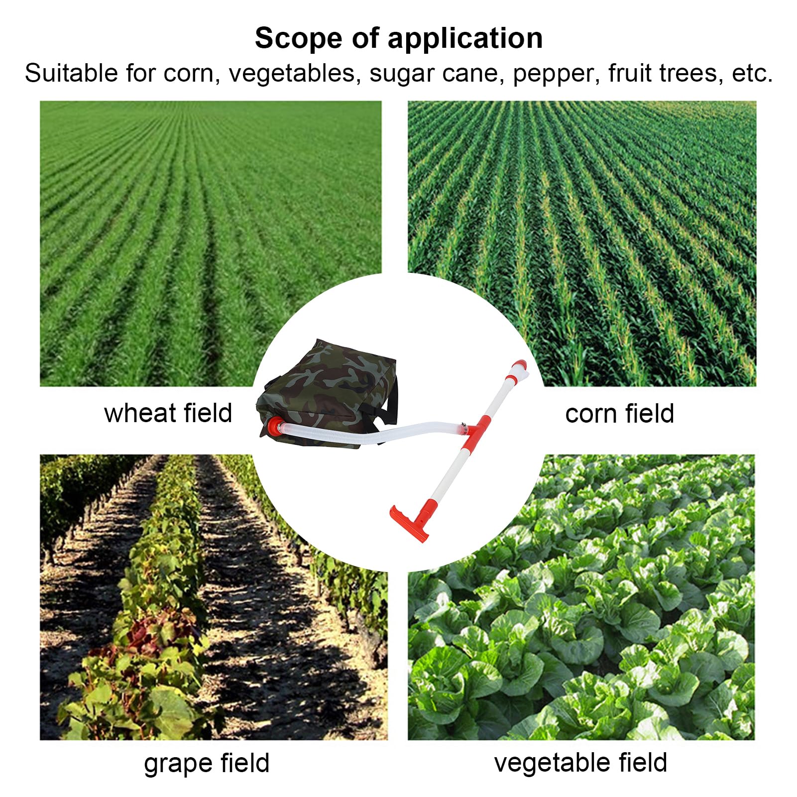 Spandiconcime Manuale, Applicatore di Fertilizzante Portatile Zaino Spandiconcime Strumento Spandiconcime per Condimento Manuale per Verdure di Mais Canna da Zucchero Alberi da