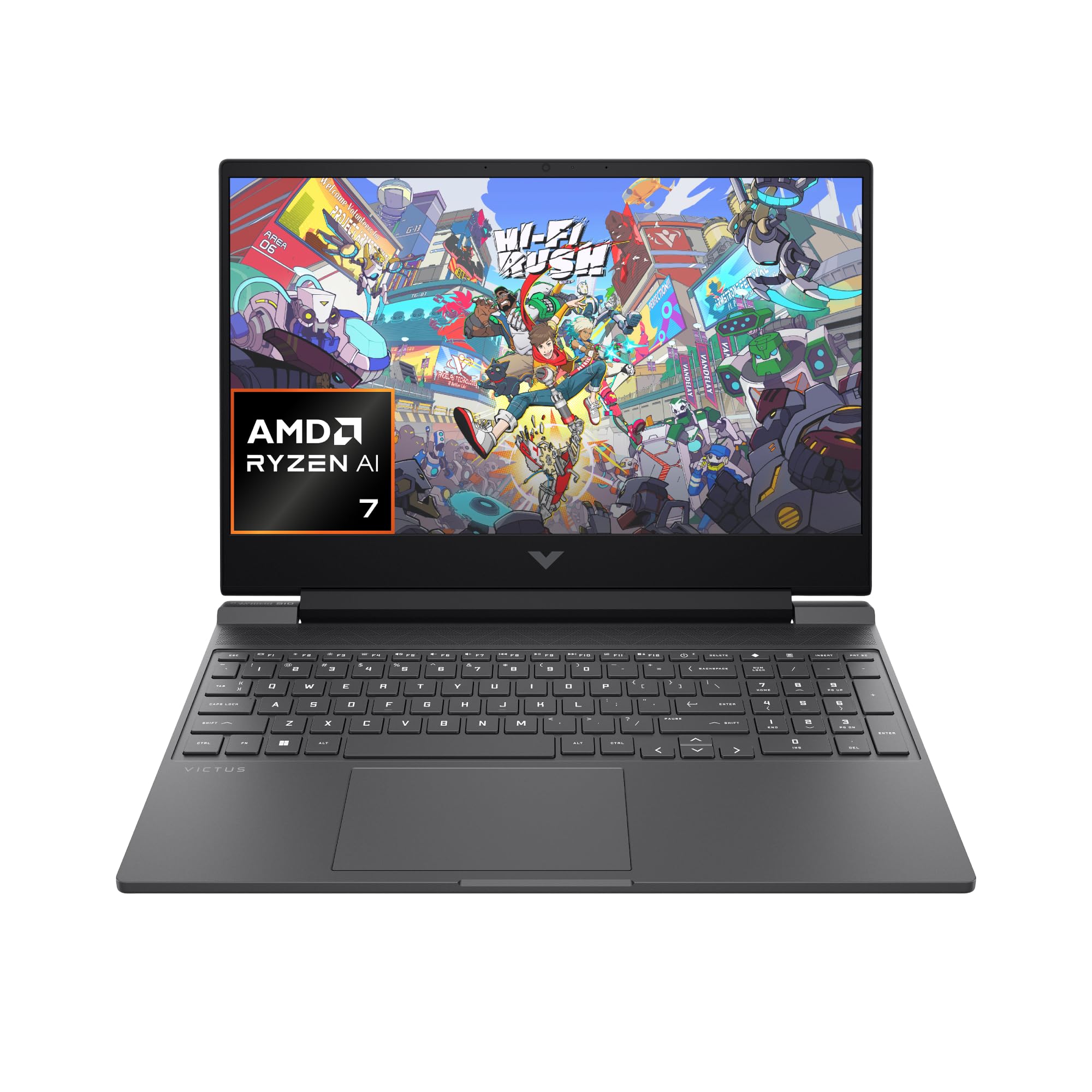 HP Victus 15-fb3000sl, Notebook, Ryzen AI 7 350, 16GB RAM, 1TB SSD, Display 15.6 FHD IPS 144Hz, Antiriflesso, NVIDIA RTX 5060 8GB, Cam IR TNR 1080p, 3 Mesi di PC Game Pass Inclusi, Windows 11, Grigio