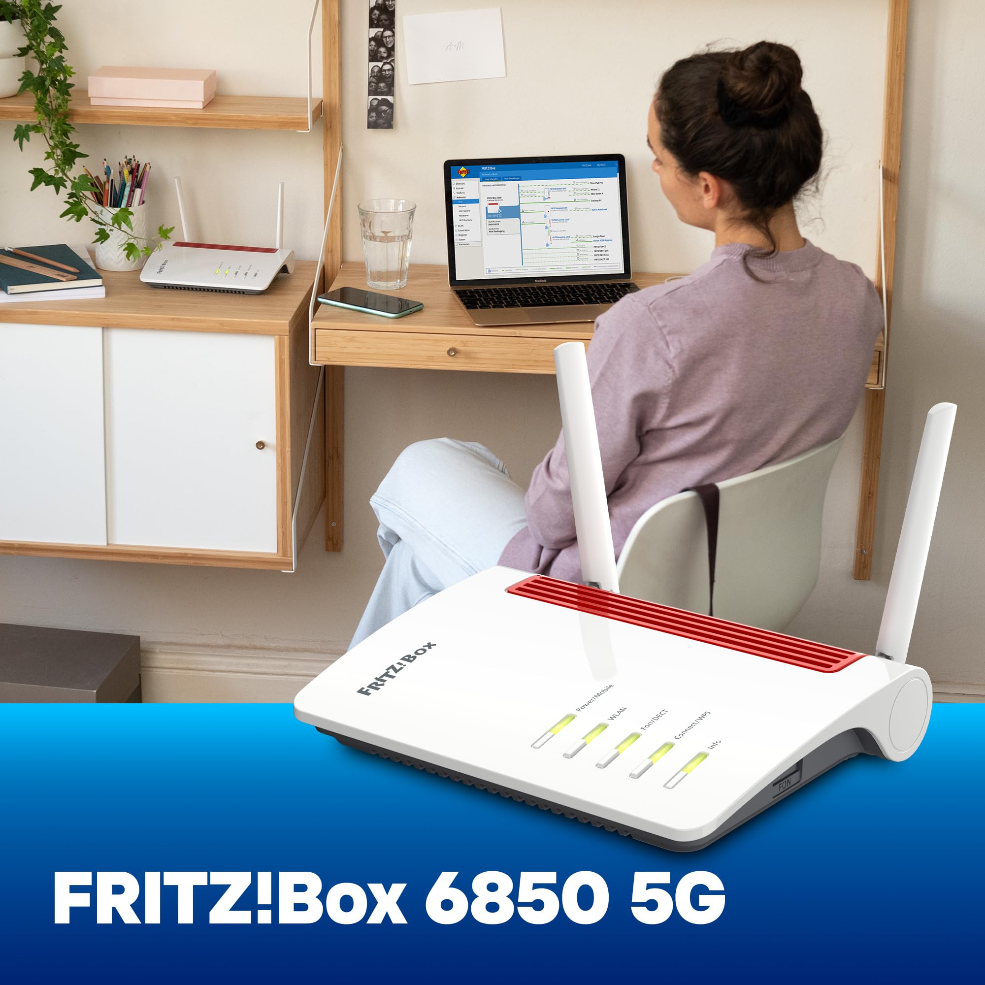 FRITZ!Box 6850 5G | router komórkowy 5G | Wi-Fi 5 do 1,2 Gbit/s