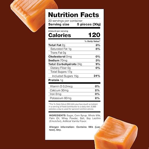 Miniatura 2 de CrazyOutlet Kraft Caramels America's Classic Candy, paquete a granel envuelto individualmente, 2 libras