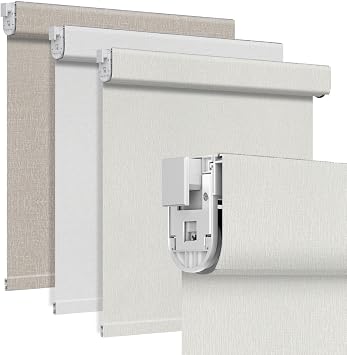 Grandekor No Drill No Tools Roller Shades for Windows, Light-Filtering-Linen-Light Beige 30x36 Free-Stop Cordless Roller Blinds,UV Protection,Custom Blinds for Home,Bedroom,Office,Living Room