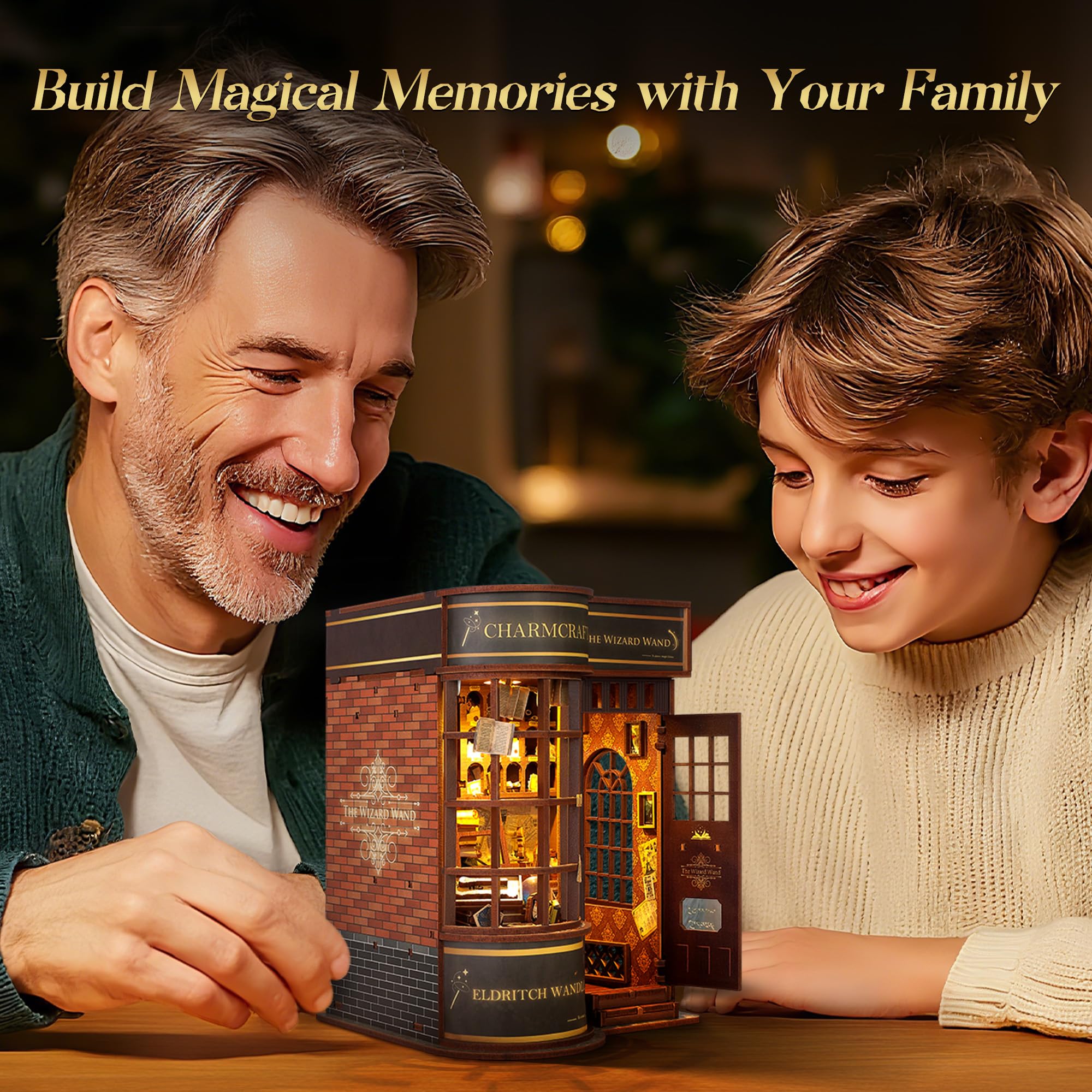 Amazon.com: FUNPOLA 3D Wood Puzzle Wizard Wand Book Nook Kit - DIY