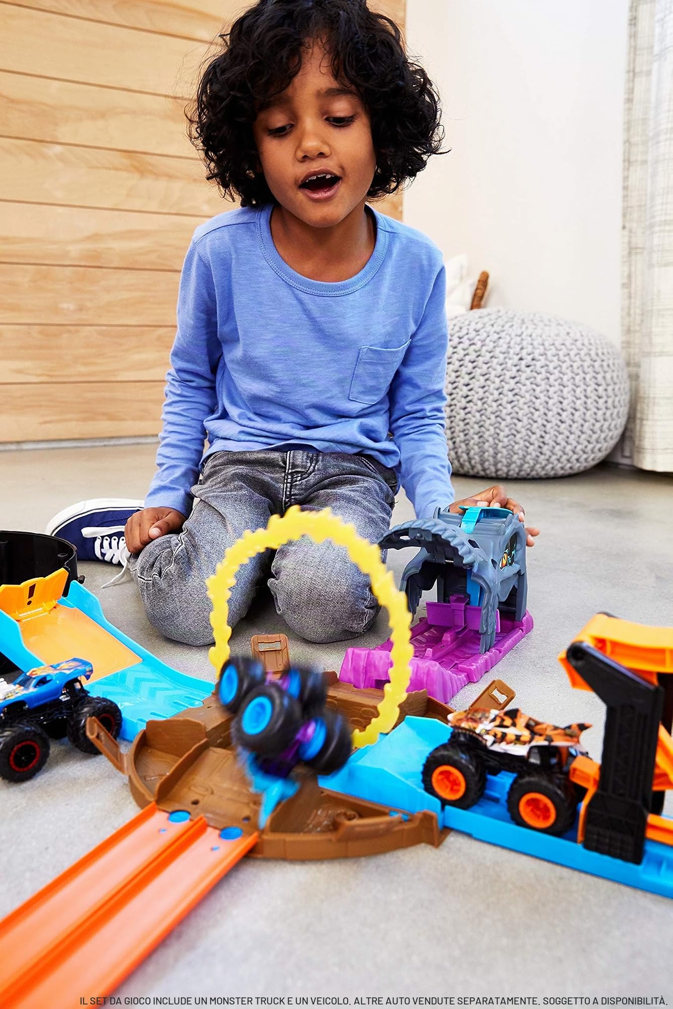 Hot Wheels Mega Wrex Lanciatore Monster Truck con Macchinina