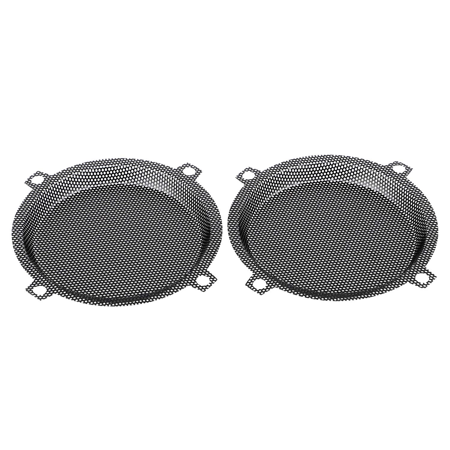 Schwarze Lautsprechergitter-Abdeckung, Metallgitter, Ersatz-Frontlautsprechergitter für Harley Touring Electra Glide Street Glide, Schwarz