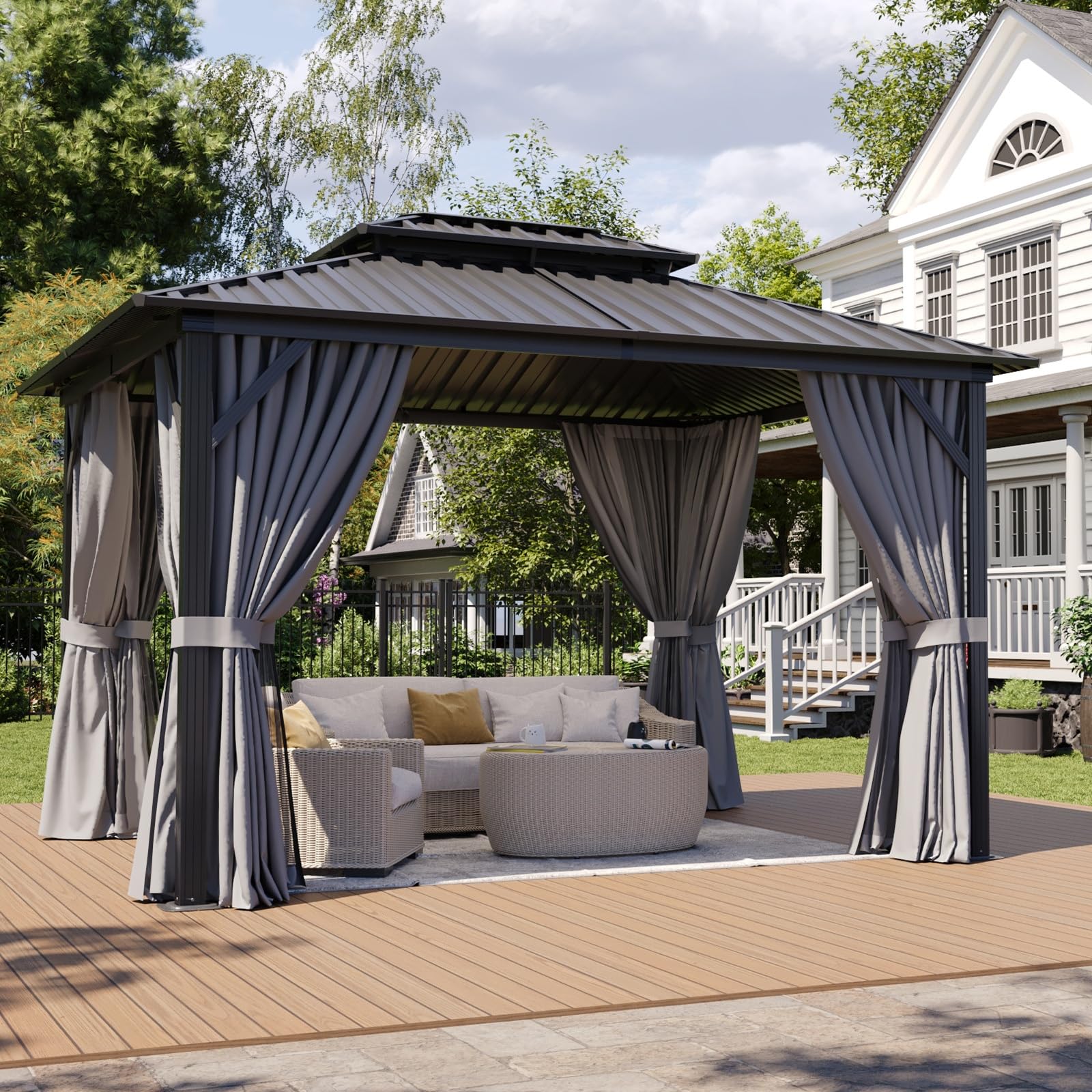 Aoxun 10x10 Hardtop Gazebo