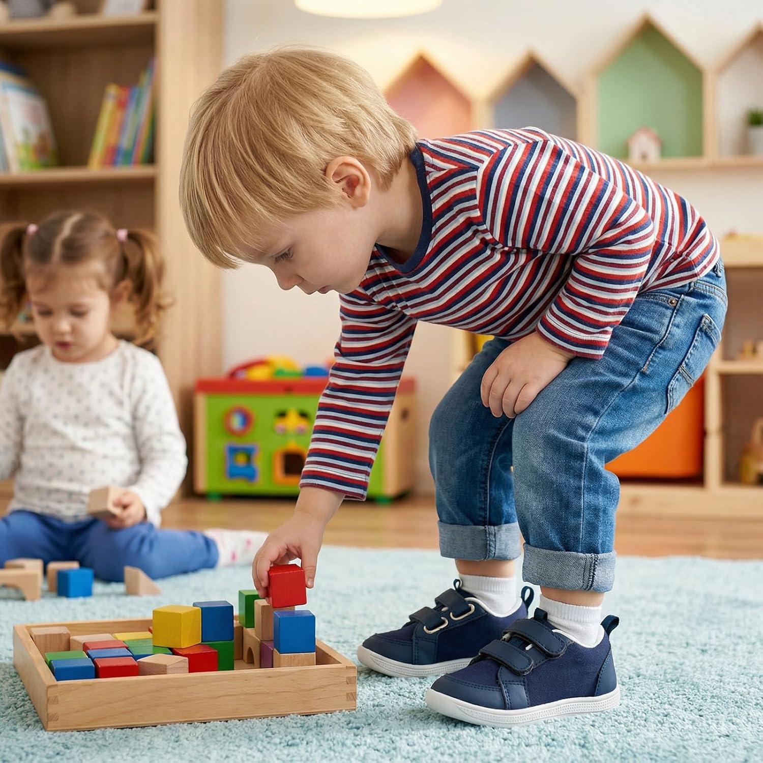 Wide Toe Box Toddler Shoes Boys Girls Barefoot Shoes Lightweight Kid Tennis Sneakers Non-Slip Zero Drop First Walking Running Shoe for School Outdoor Indoor Sports - Image 2