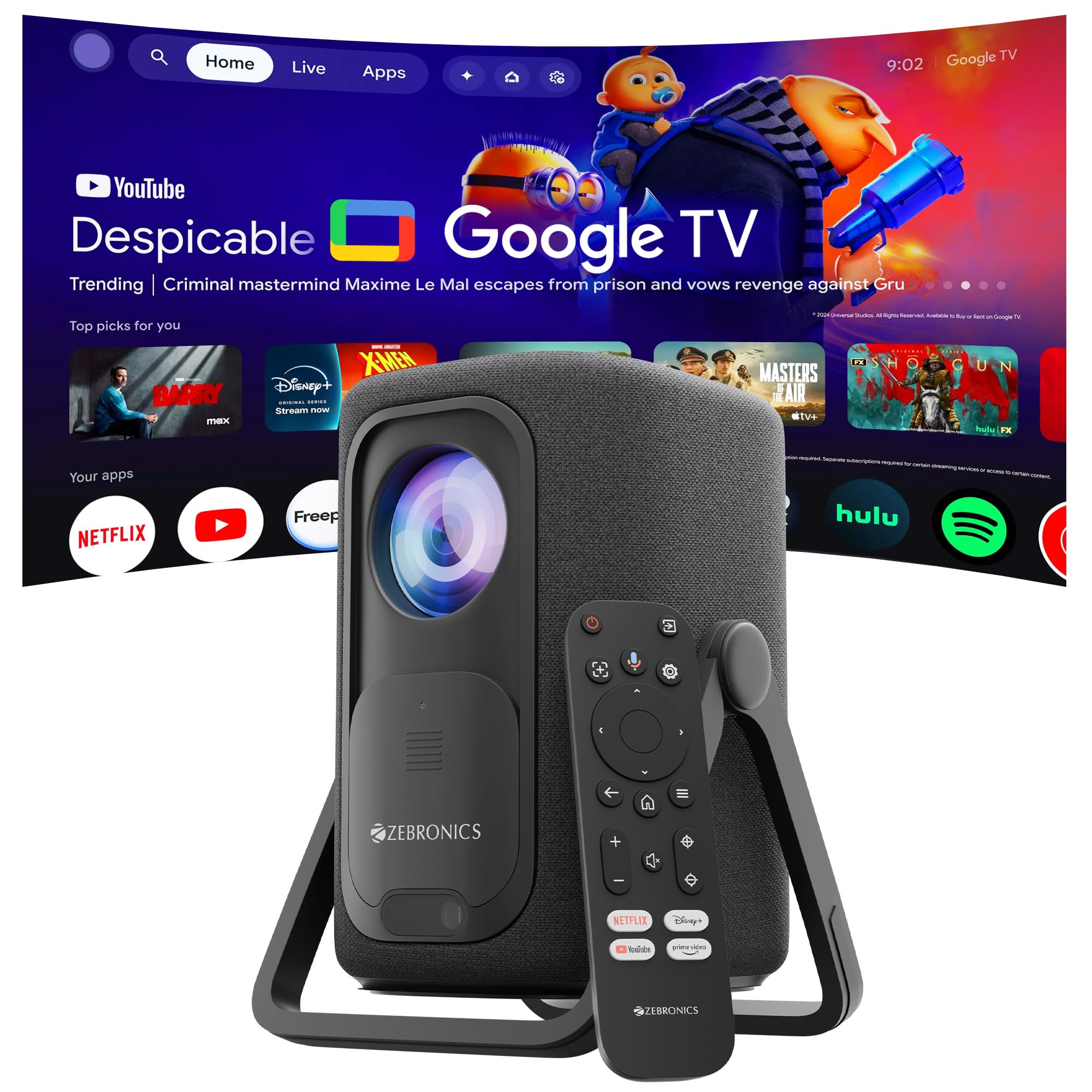 Zebronics Official Google TV Projector