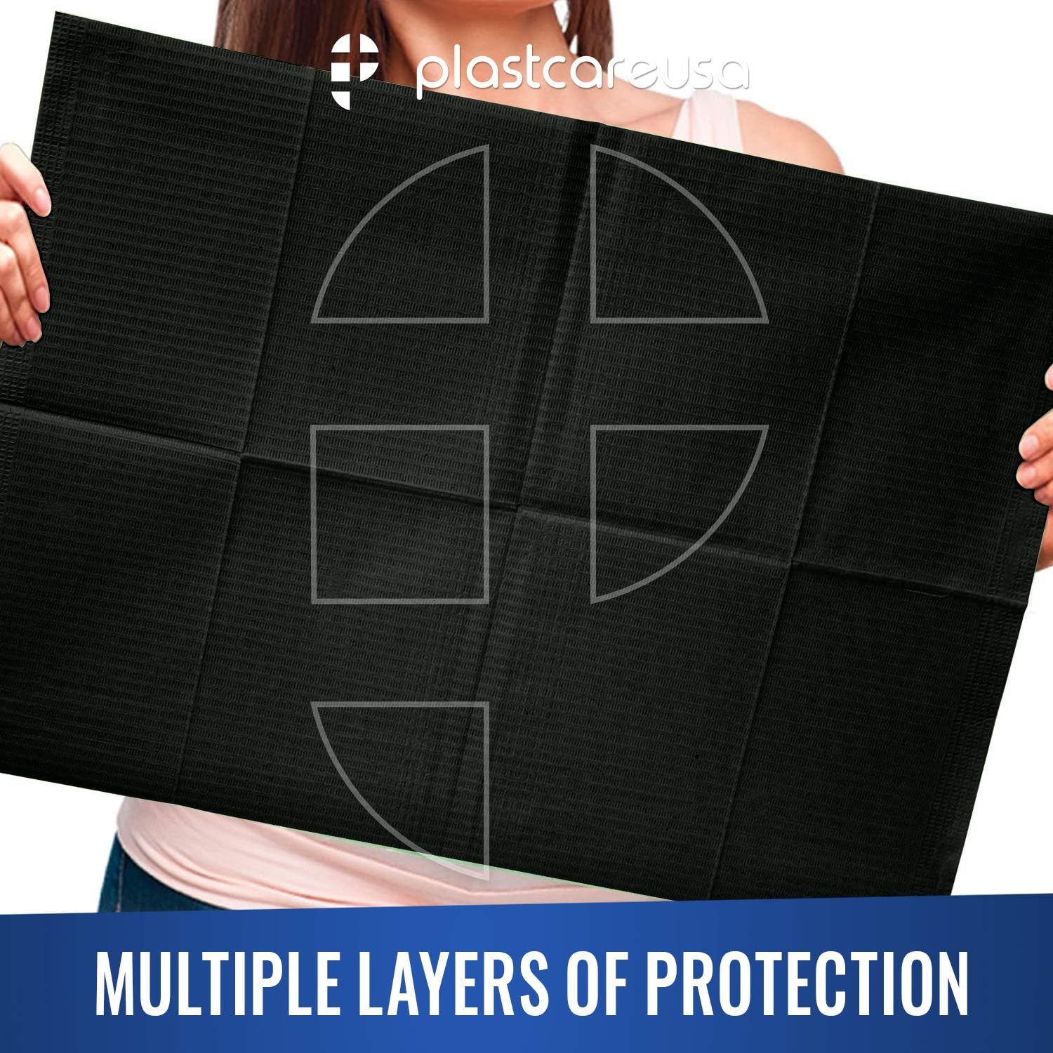 1000 Dental Bibs Disposable 13"x18" - 3 Ply Tattoo Bib Sheet for Patients - Dentist or Medical Tray Cover by PlastCare