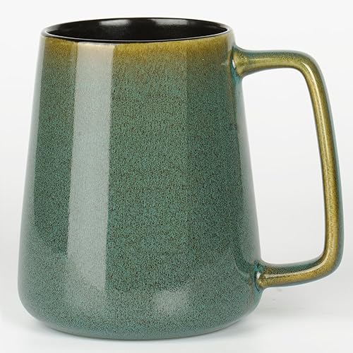 Vista 20 de Tazas de café grandes de cerámica, tazas de café de mango grande de 24 onzas, taza de té y café extra grande para oficina y hogar, aptas para azul