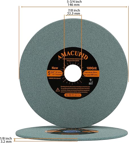 Miniatura 2 de Afilador de motosierra universal. Afilado rápido de aleación dura cadenas de sierra de dientes. Abrasivo de carburo de silicio verde. Diámetro 5-34,