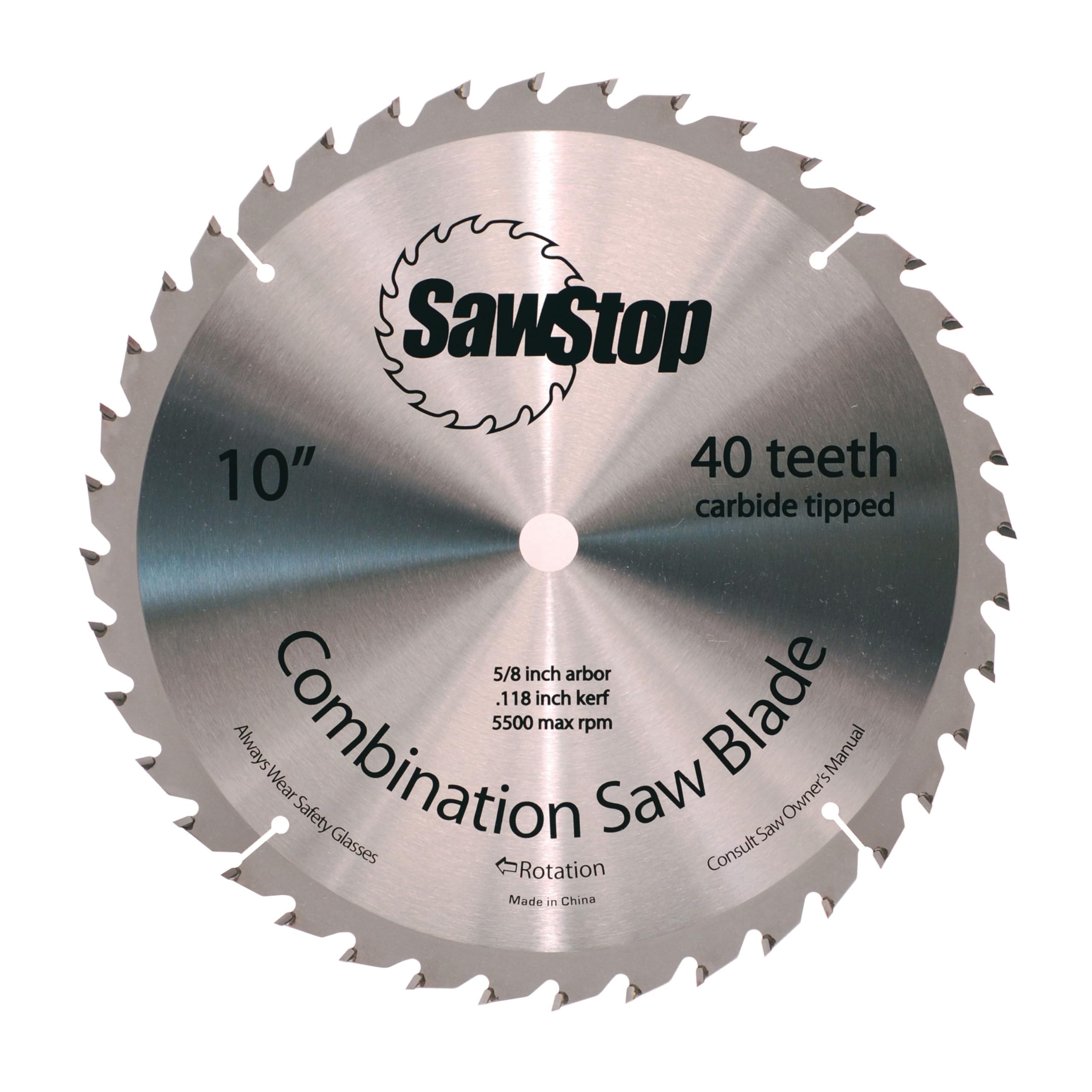 CNS-07-148 40-Tooth Combination Table Saw Blade, 10-Inch with 5/8-Inch Arbor