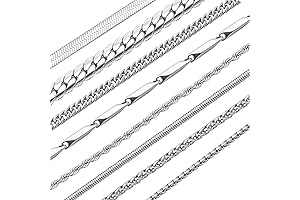 Stainless Steel Chain Necklace: Enhance Your Style with 8PCs/7PCs of Versatile Options