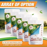 Vista 6 de Alulosa - Edulcorante multiusos de mezcla de frutas de monje - 10 veces dulzura de azúcar; porciones totales 1135; edulcorante sin calorías