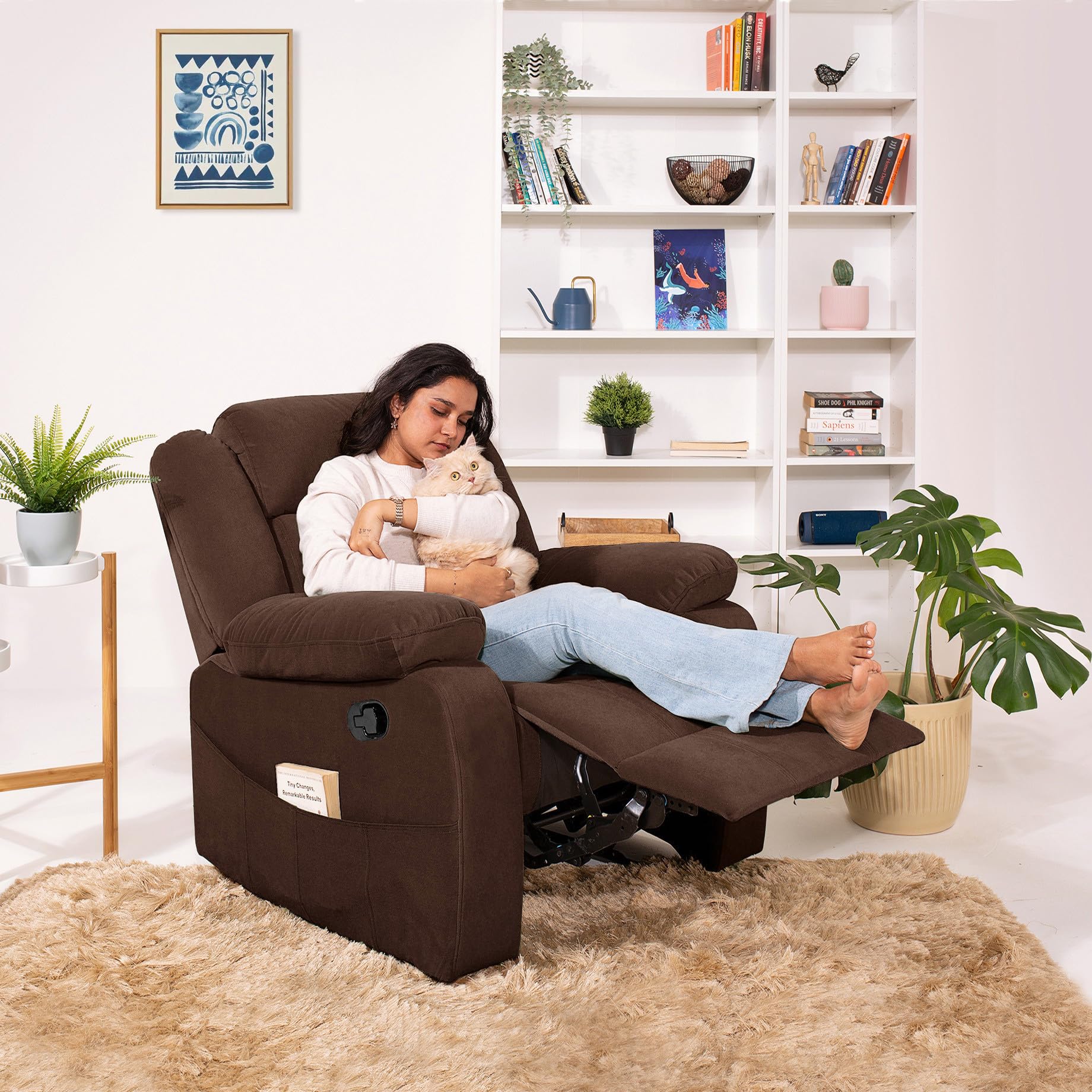 JORDYBLUE Connor Single Seater Manual Recliner Sofa | Premium Upholstery | Solid Wood |Recliner for Living Room Bedroom & Home Office (B0C6NJHKC3) Amazon Price History, Amazon Price Tracker