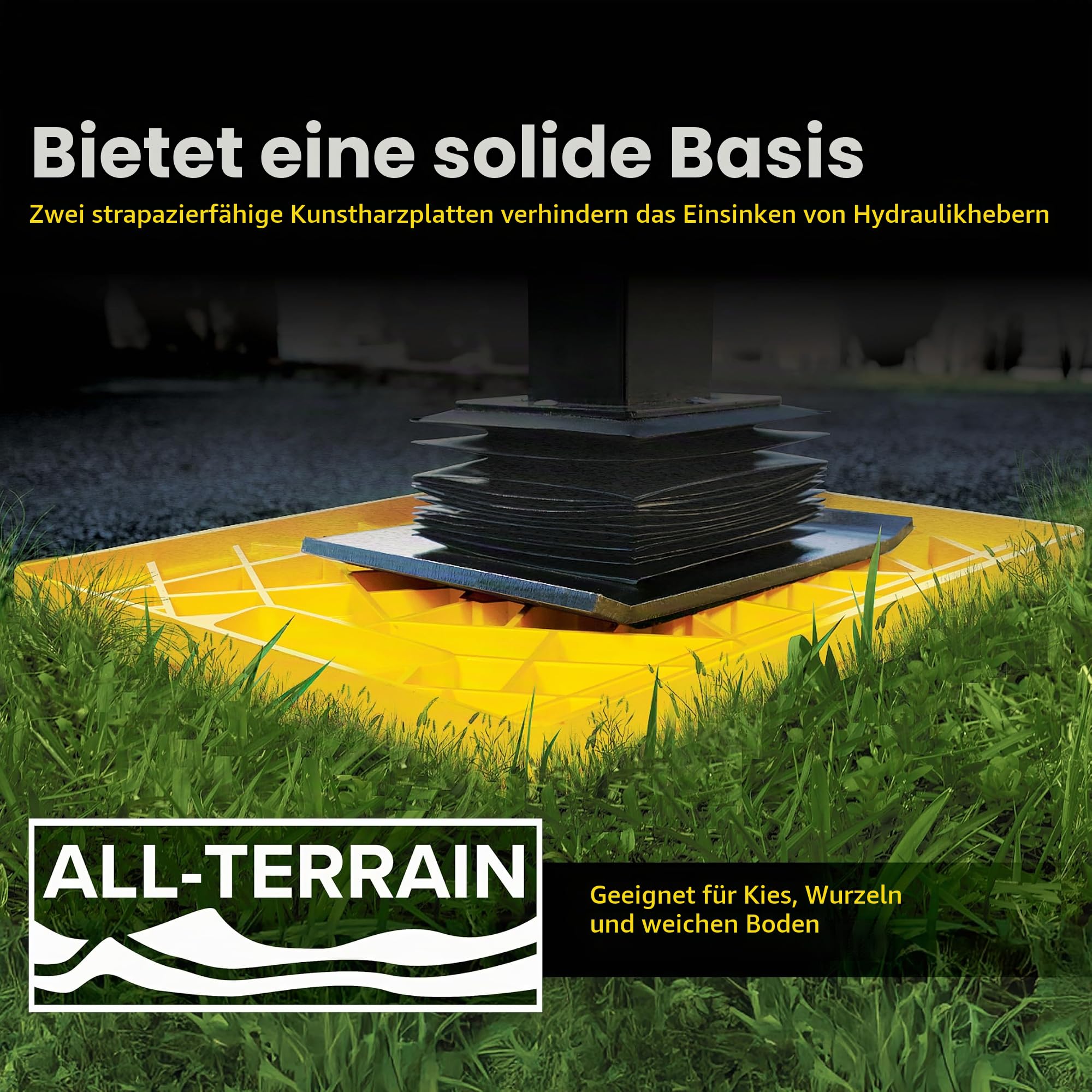 Camco 44541 Große Unterlegplatten für Wagenheber und Wohnwagenstützen, 2 Stück