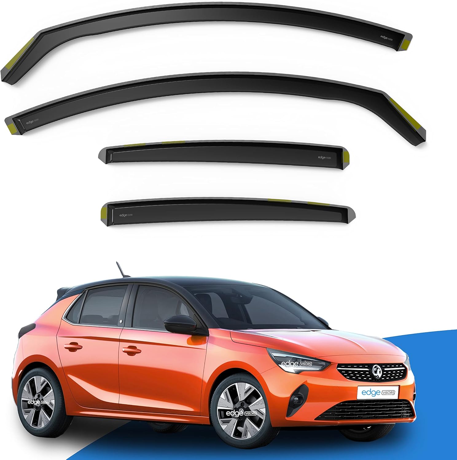 EdgeVisors Wind Deflectors Set Fits Vauxhall Corsa F MK6 2019Onwards