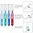 BBTO 100 Pcs Braces Dental Brush Flosser for Cleaner Interdental Brush Toothpick Tooth Flossing Head Oral Dental Toothpick Cleaners Cleaning Tool(Red, Blue, Green, Light Blue)