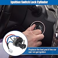 Vista 3 de ACROPIX Interruptor de arranque de cilindro de bloqueo de encendido para automóvil con 2 llaves para Hyundai Sonata GLS Limited - Paquete de 1 negro
