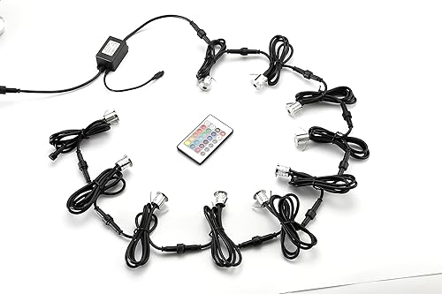Miniatura 7 de Paquete de 10 luces LED de bajo voltaje, impermeables, para exteriores, jardín, patio, escaleras, decoración de paisaje, iluminación LED en el suelo