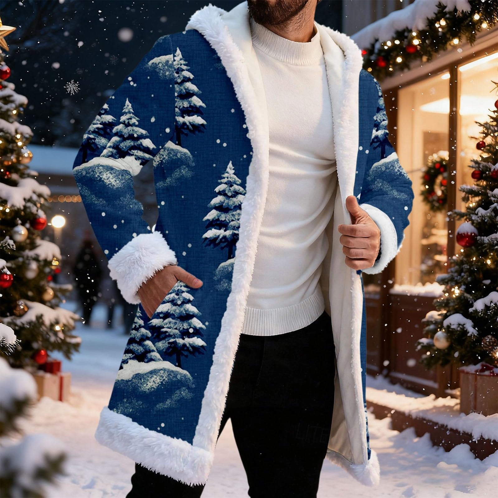Gemütlicher Winter-Cardigan-Hoodie für Paare, weicher Strickpullover für den Alltag