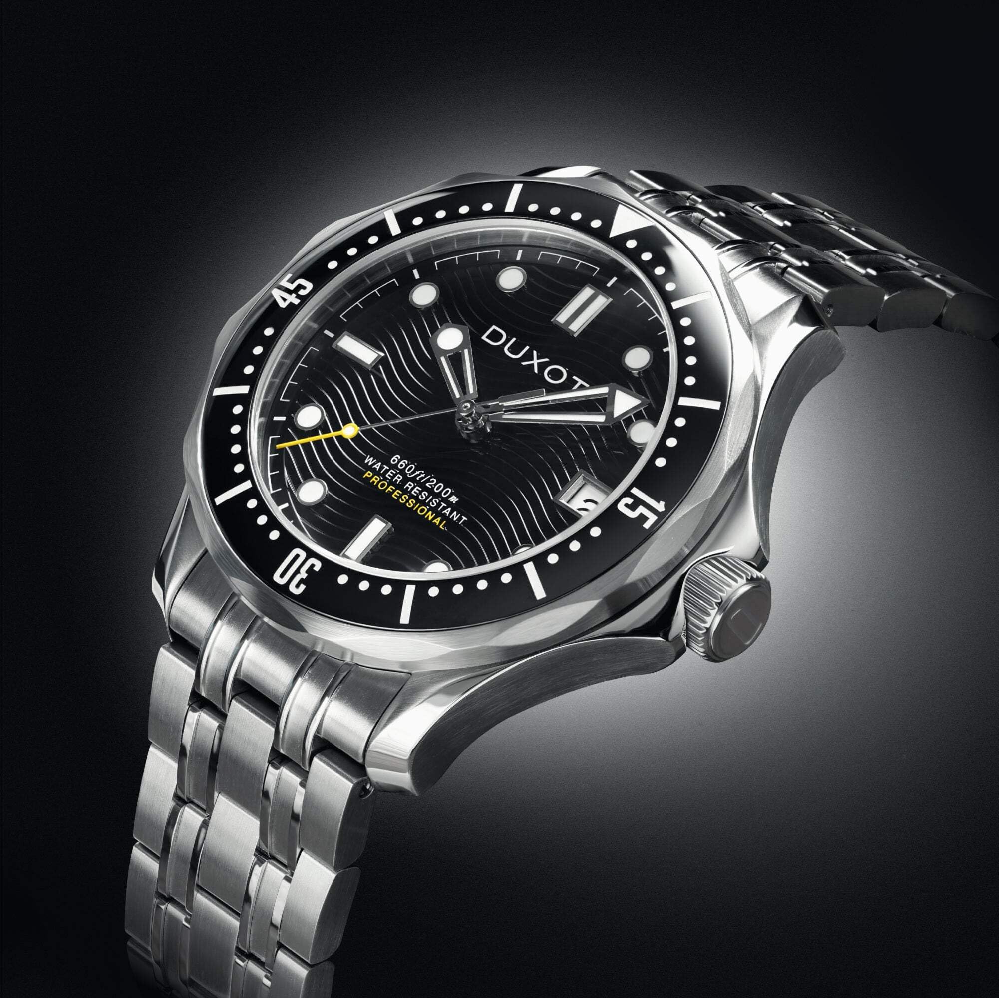DUXOT Henri Diver orologio automatico da uomo 41 mm con cinturino in acciaio inossidabile massiccio DX-2060