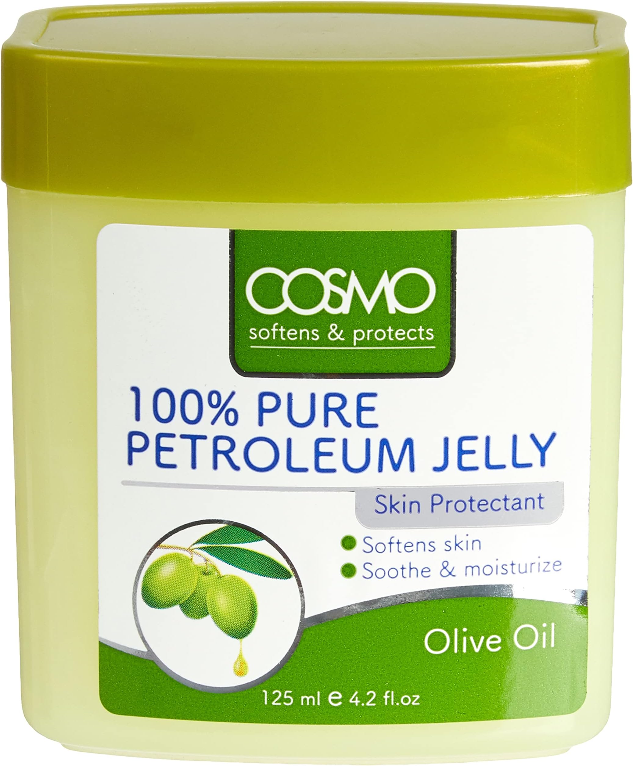 CD COSMO DESIGNS Olive Oil 100% Petroleum Jelly 125Ml|Soothe&Moisturize|Softens Skin|For Men&Women