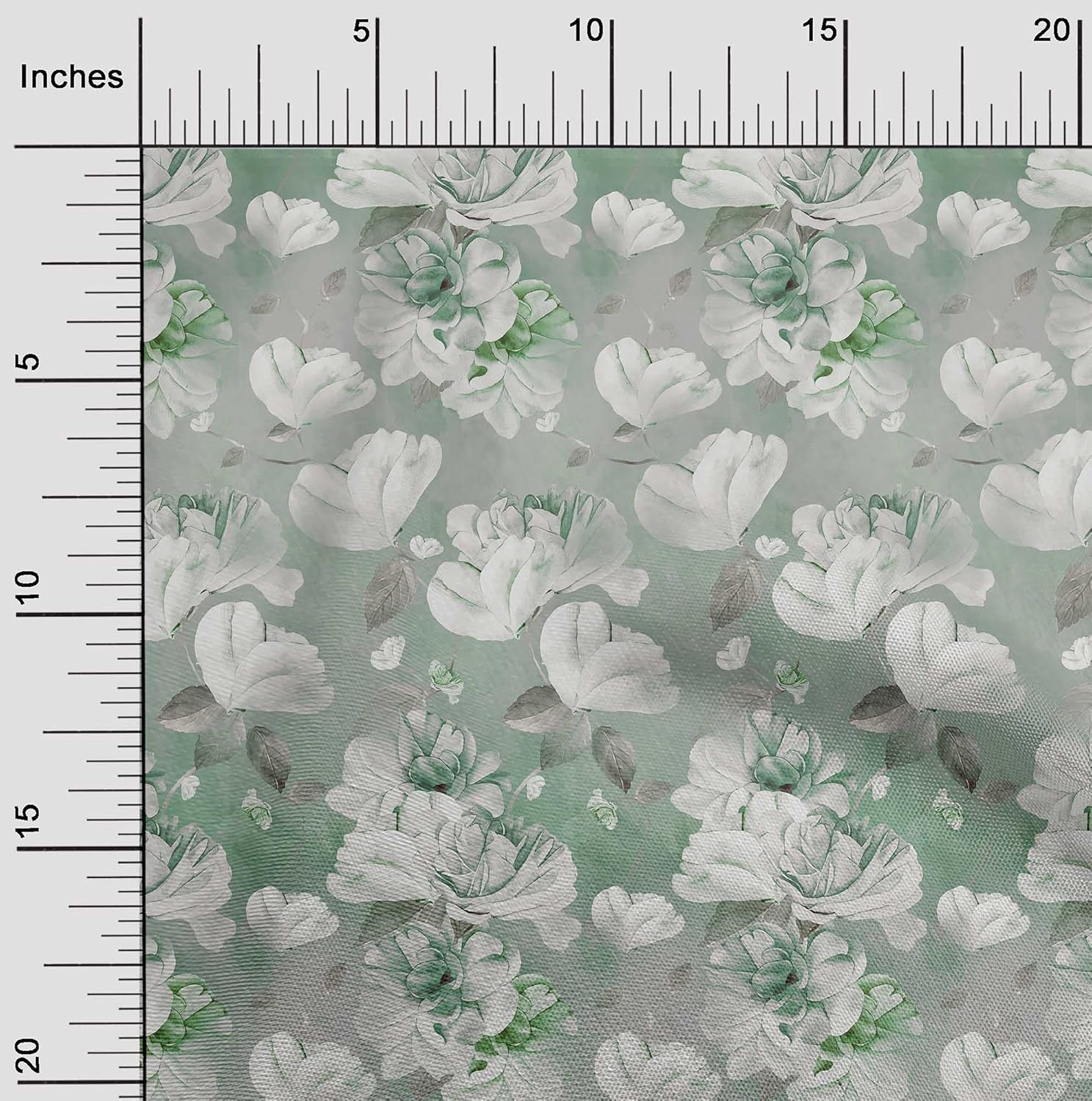 oneOone Cotton Jersey Grayish Blue Fabric Florals DIY Clothing Quilting Fabric Print Fabric by Yard 58 Inch Wide-N38