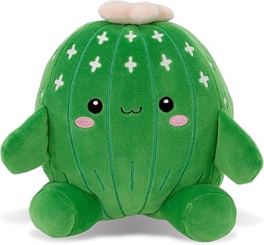 DolliBu Snug-Mooshies Cactus Stuffed Toy Super Squishy Cheerful Plush Plant for Girls and Boys, Cute Green Cactus Plush Toy for Stress Relief, Playtime, and Cuddling - 8 Inches