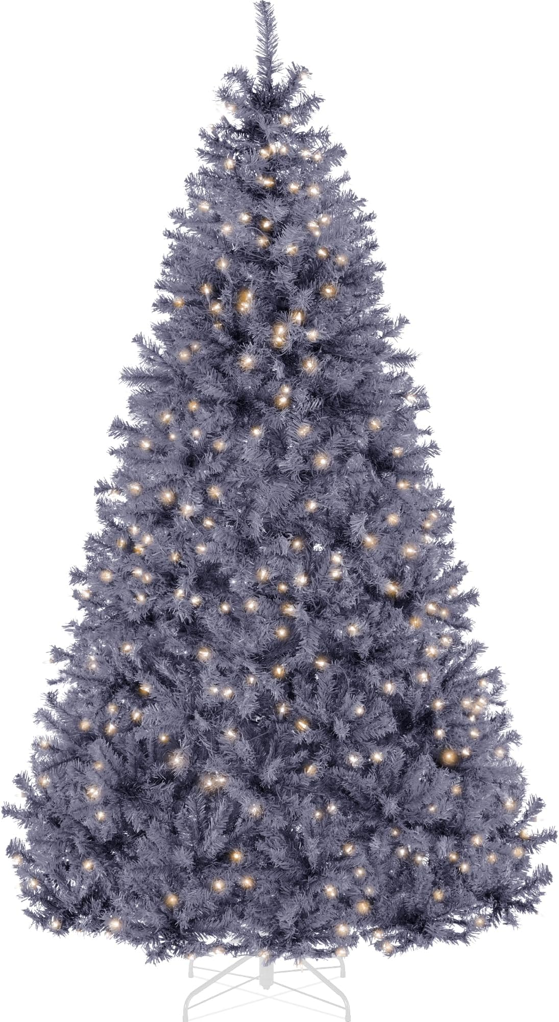 Best Choice Products 6ft Pre-Lit Charcoal Gray Christmas Tree, Full Artificial Holiday Decoration w/ 947 Branch Tips, 250 Lights, Foldable Base