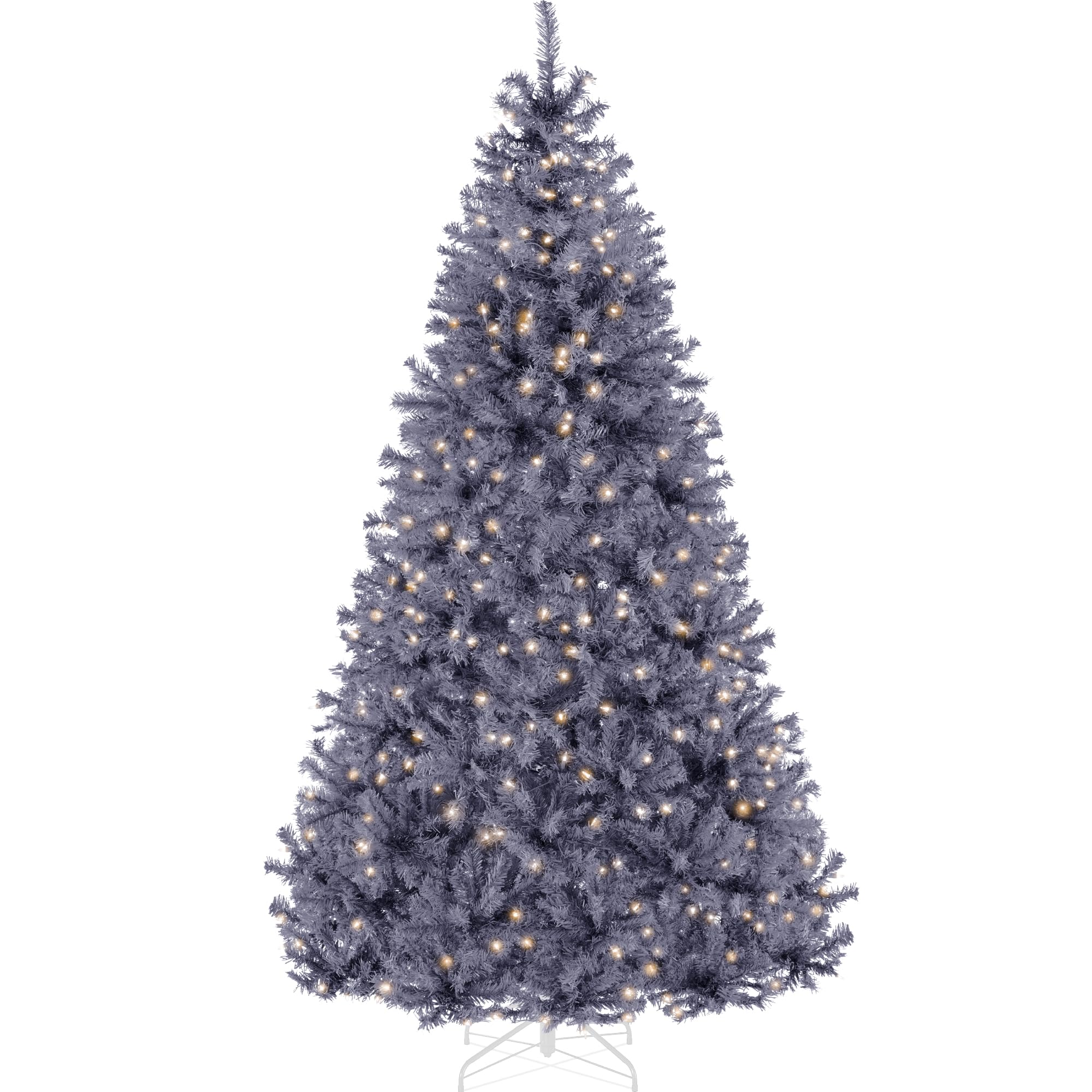 Best Choice Products 6ft Pre-Lit Charcoal Gray Christmas Tree, Full Artificial Holiday Decoration w/ 947 Branch Tips, 250 Lights, Foldable Base