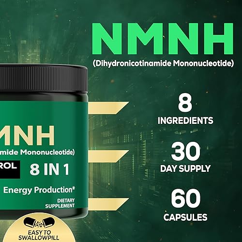 Miniatura 3 de Satoomi 8 en 1 NMNH - Suplemento alternativo de NMN - Suplemento NAD para apoyar los niveles de NAD añadidos de fisetina, resveratrol, quercetina,