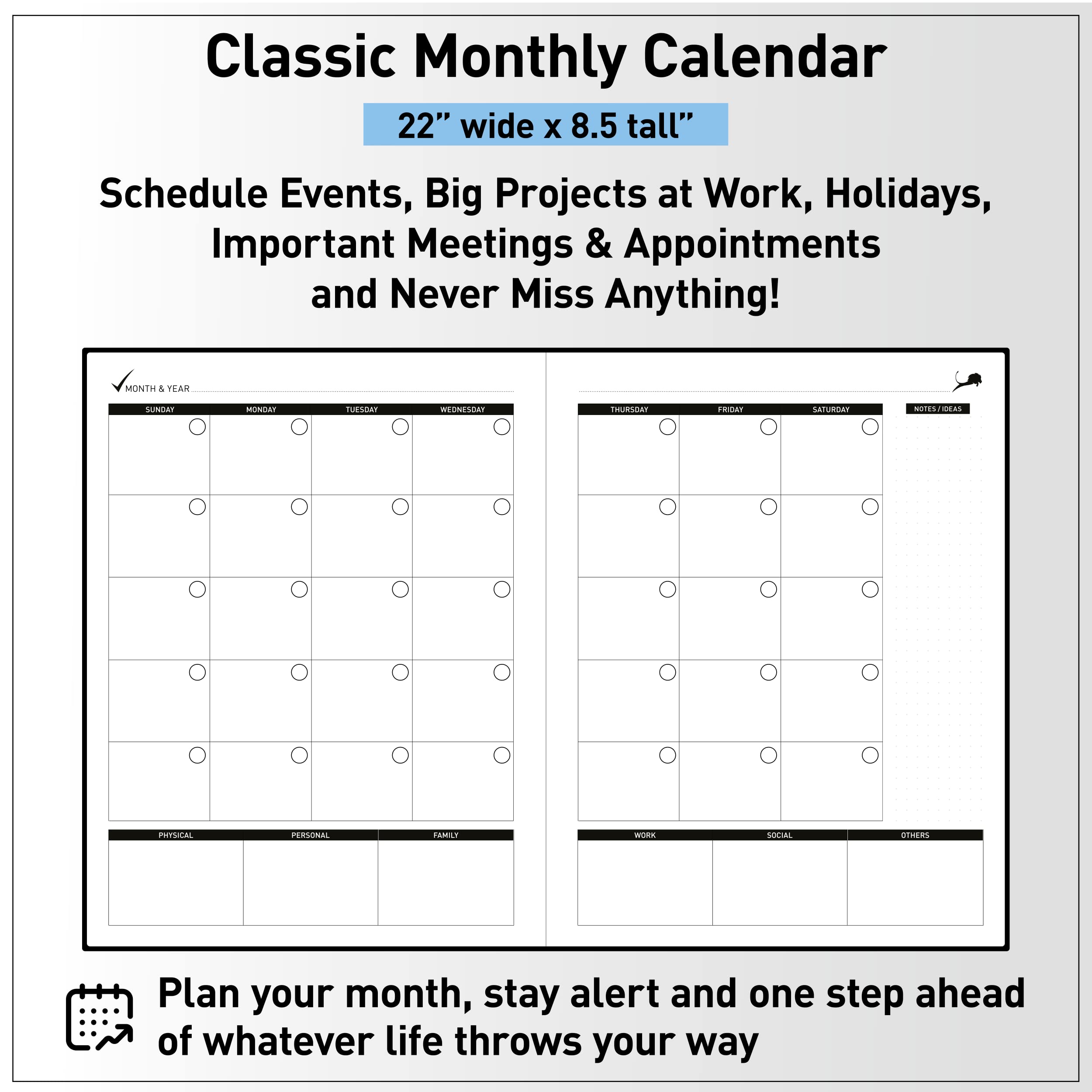 Agenda giornaliera – Agenda professionale per la vita, calendario e diario di gratitudine per aumentare la produttività, la gestione del tempo e la felicità, copertina morbida in pelle vegana, 6 mesi