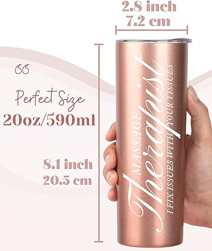 Miniatura 2 de Onebttl Regalos para terapeuta de masaje para mujeres, regalos para masajista en el día y cumpleaños del masaje terapéutico, vaso de acero