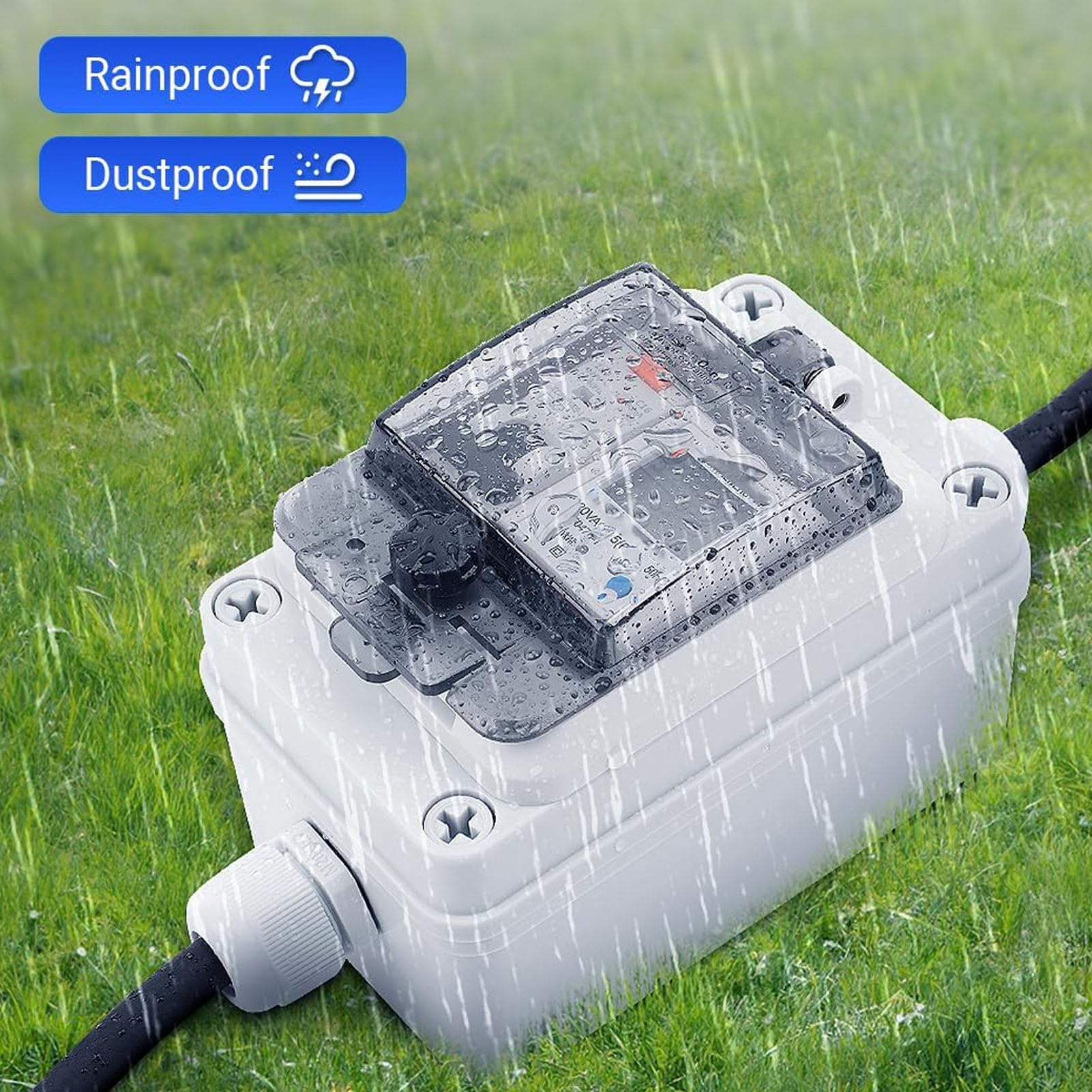Misuratore di potenza Digitale per la Potenza in Tempo Reale in Design impermeabile IP67, Inseguitore di Energia Esterna per Casa RV