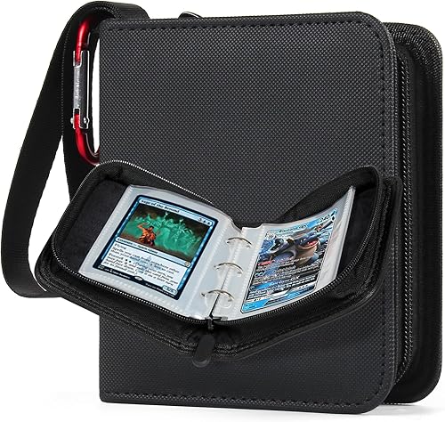 GEAoffice Carpeta de tarjetas coleccionables de 1 bolsillo, 80 bolsillos pequeños con 40 fundas extraíbles, 80 bolsillos superiores para TCG, MTG,