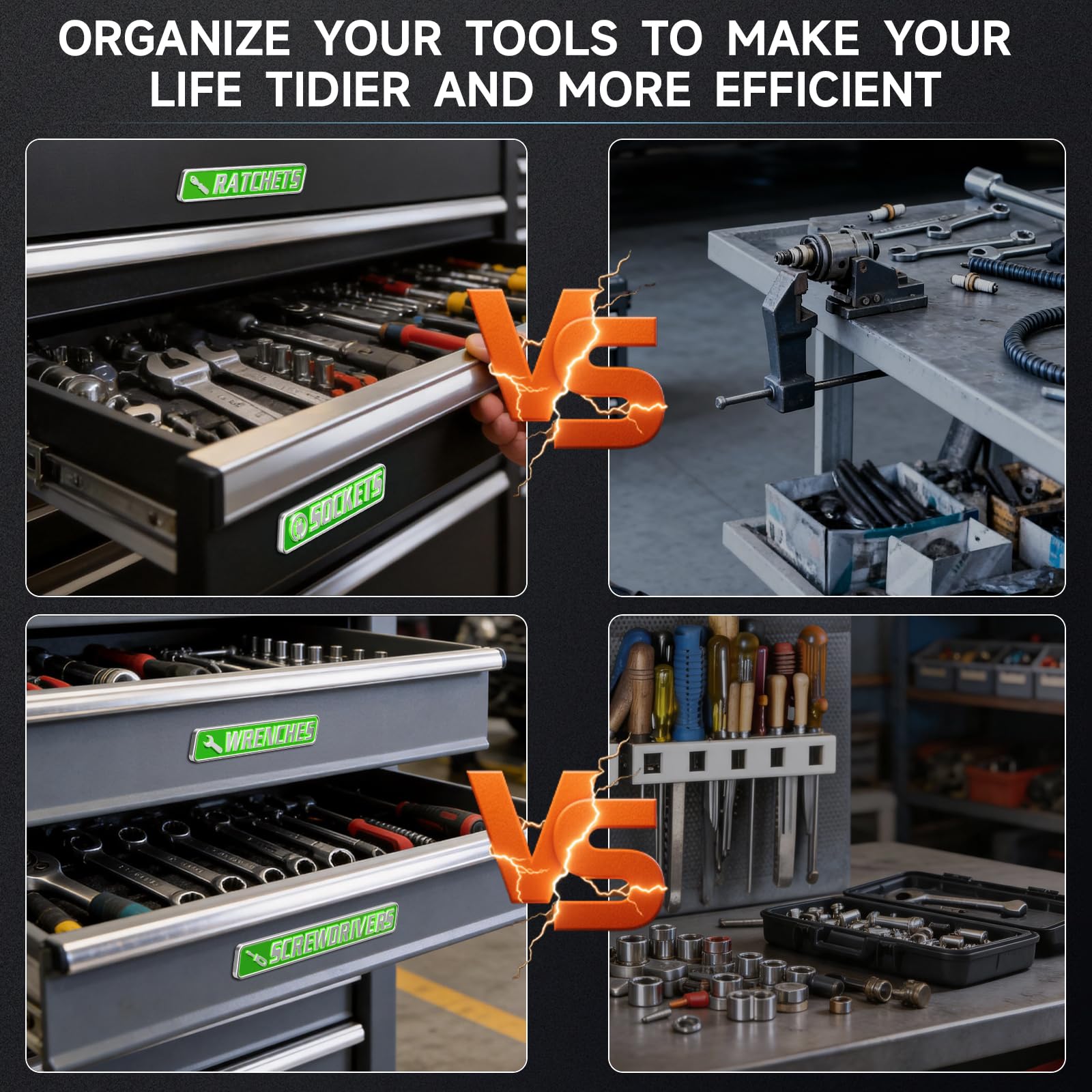 Metal Magnetic Tool Labels - Durable & Reusable -7