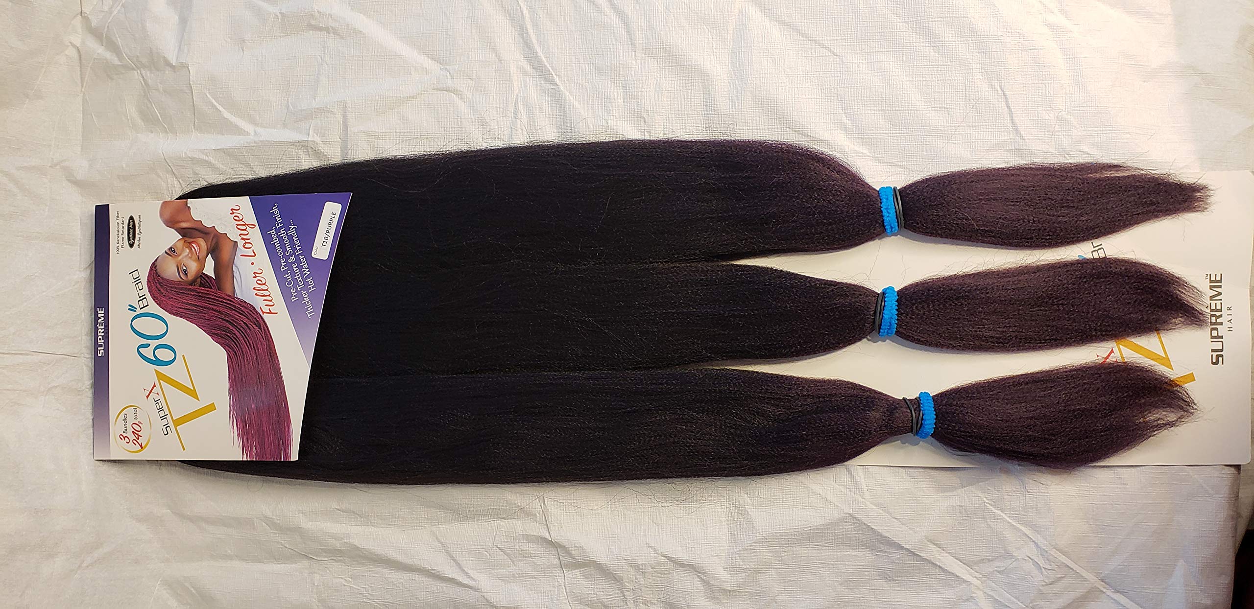 Amazon.com : Super X TZ60''BRAIDS (1B/PURPLE) : Beauty & Personal Care